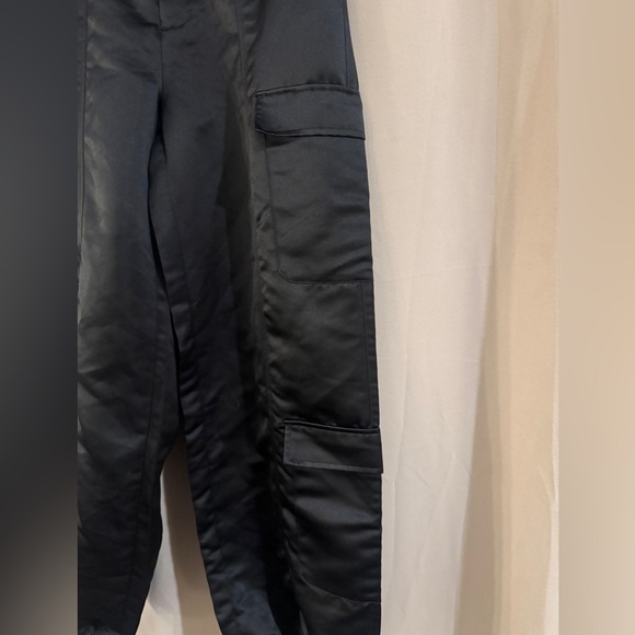 Madden NYC Black Cargo Pants with Drawstring Hem - Picture 2 of 7